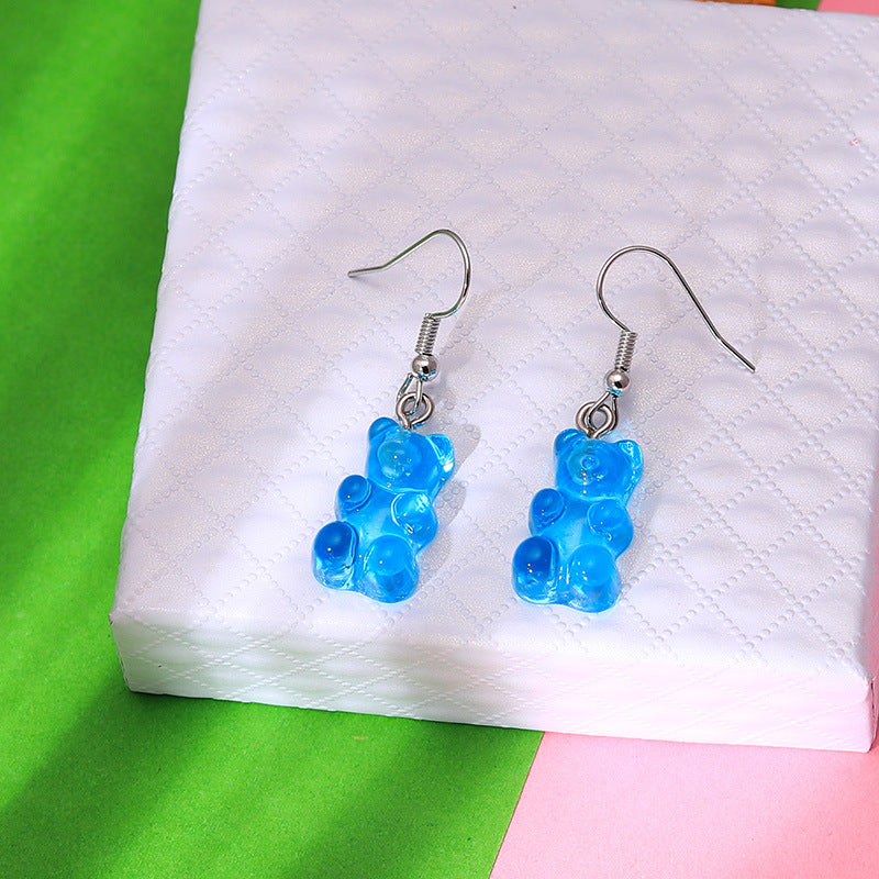 Soft Girl Creative Transparent Candy Earrings