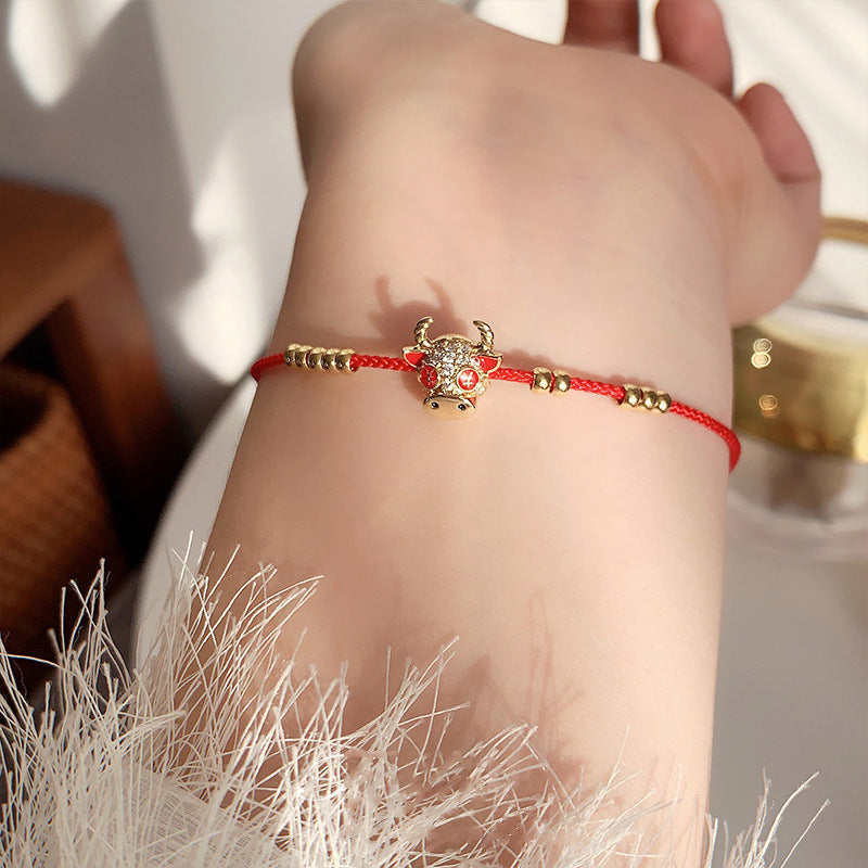 Year Of The Ox Transshipment Red String Bracelet