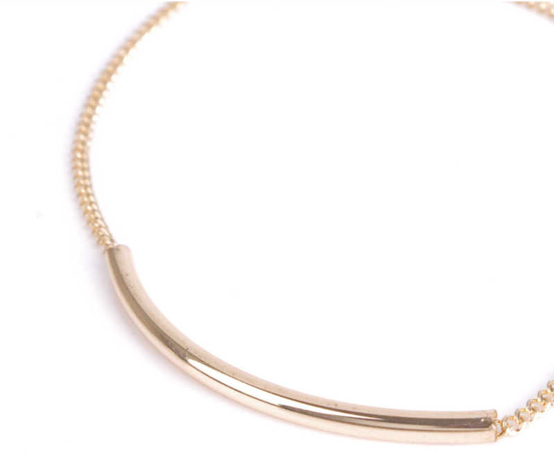 Simple and versatile fashion beach anklet Metallic smooth elbow simple anklet