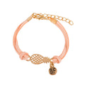 Hollow pineapple letter double bracelet