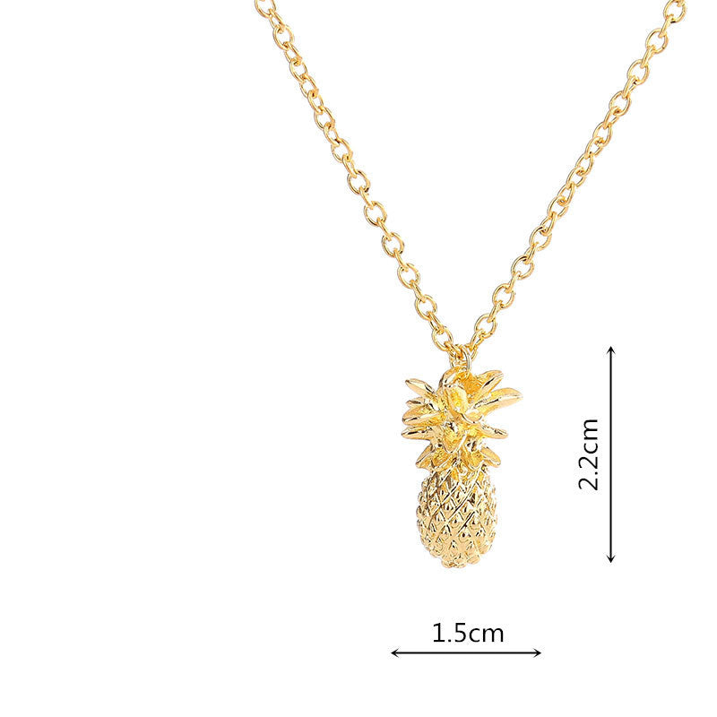 Pineapple Pendant Chain Necklace