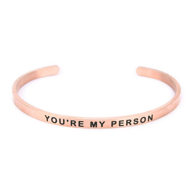 YOU'RE MY PERSON Lettering Bracelet