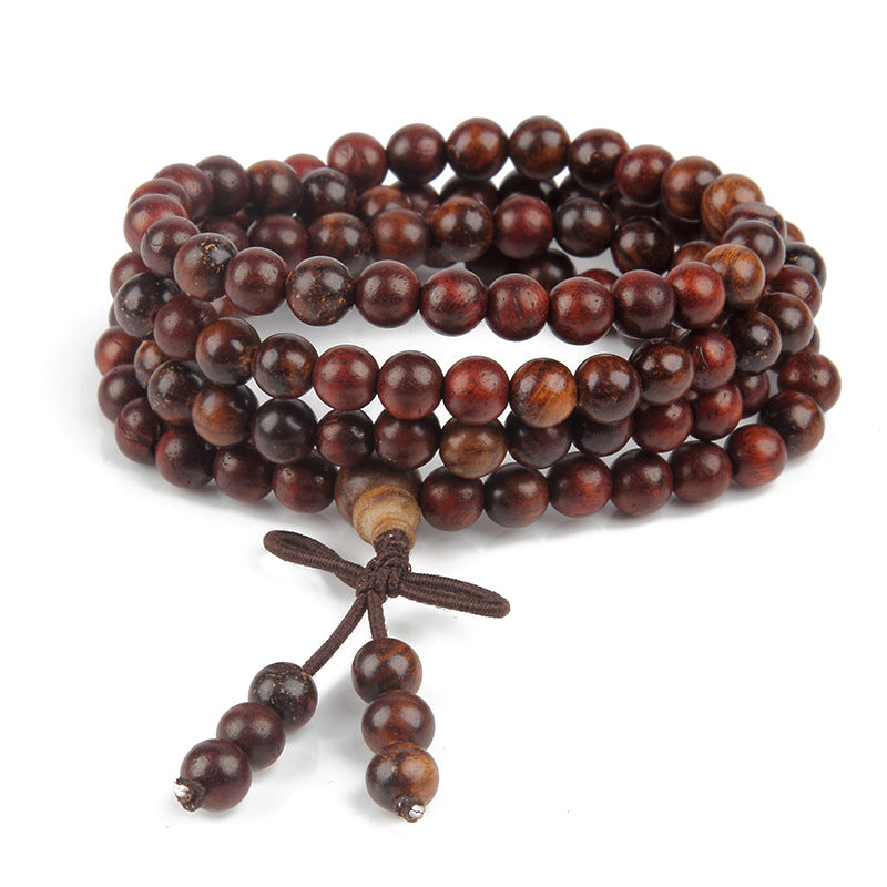 108 Dark sandalwood buddha beads safe rosary bracelet