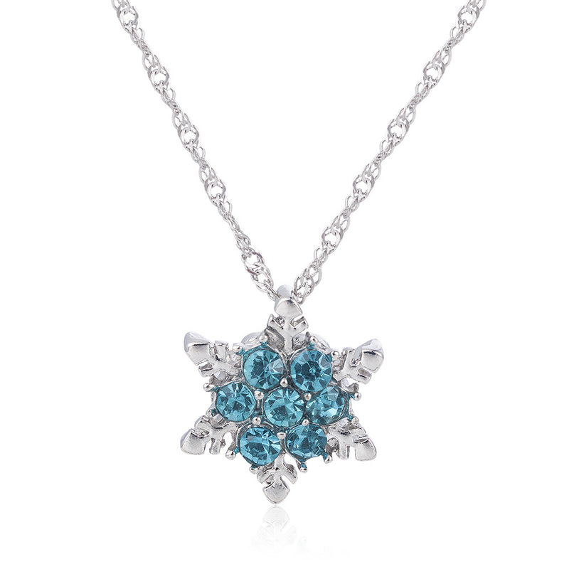 Zircon Snowflake Necklace Pendant