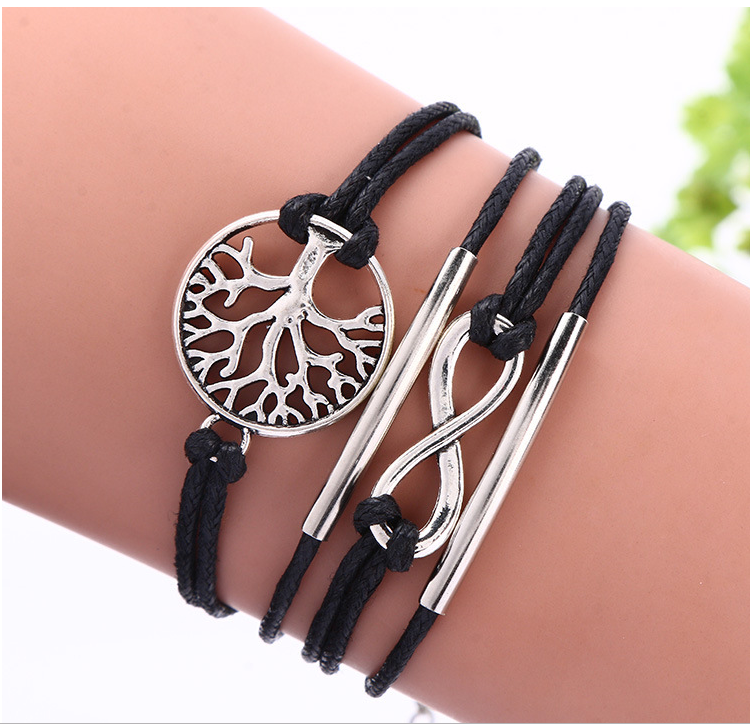 European and American big-name multi-layer woven bracelet bracelet rope