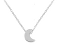 Thick Moon Pendant Necklace