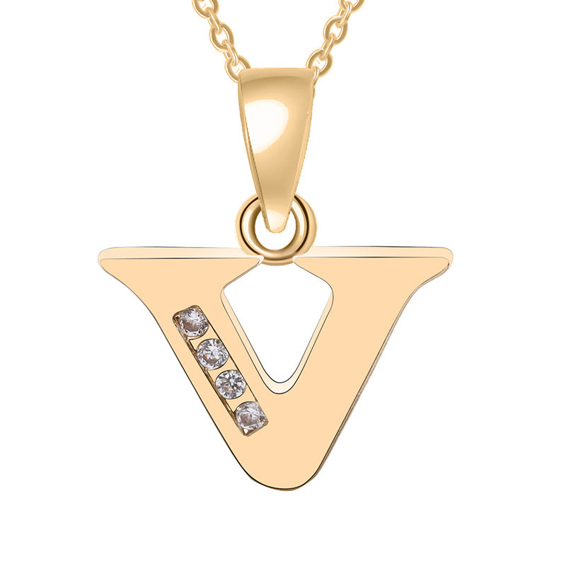 Europe and the United States 26 English alphabet fashion high-grade diamond necklace accessories