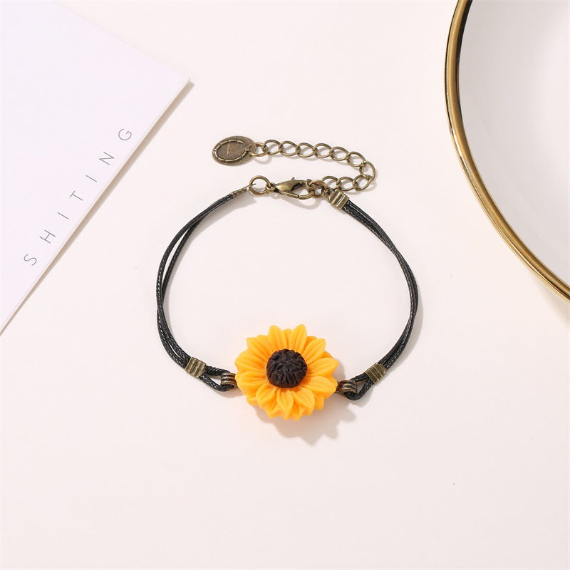 Cute sunflower vintage bracelet