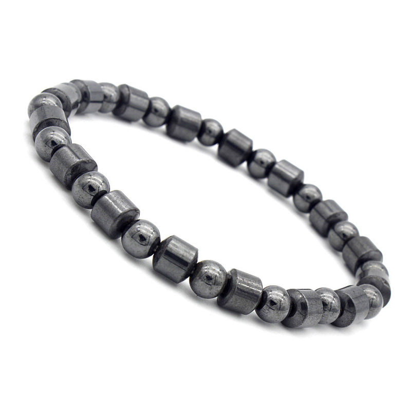 Health care Black healf moon magnetic black stone magnetic therapy slimming Bracelet Weight Loss Round Black Stone Bracelets