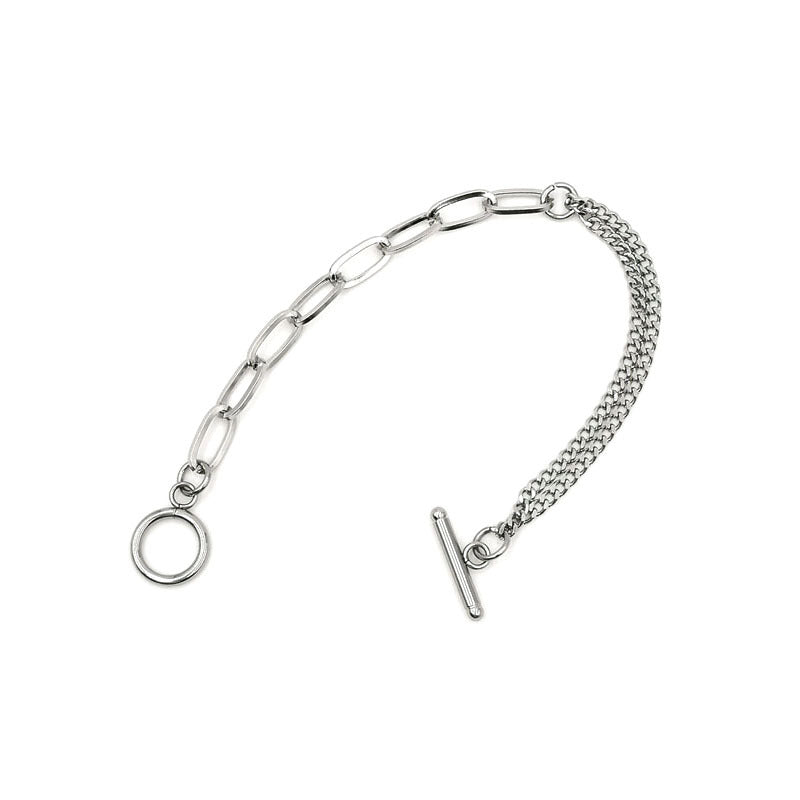 OT buckle flat wire stitching bracelet chain