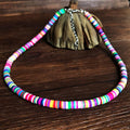 6MM mixed color soft clay necklace clavicle chain