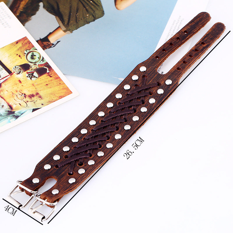 Vintage Braided Leather Bracelet