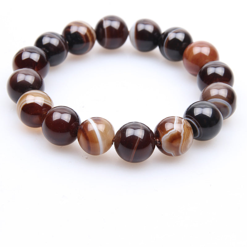 Coffee Agate Natural Gem Bracelet