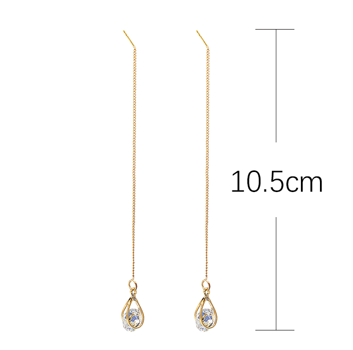 Water droplet tassel asymmetric ear line