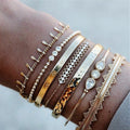 Leaf Love Triangle LOVE Bracelet Set