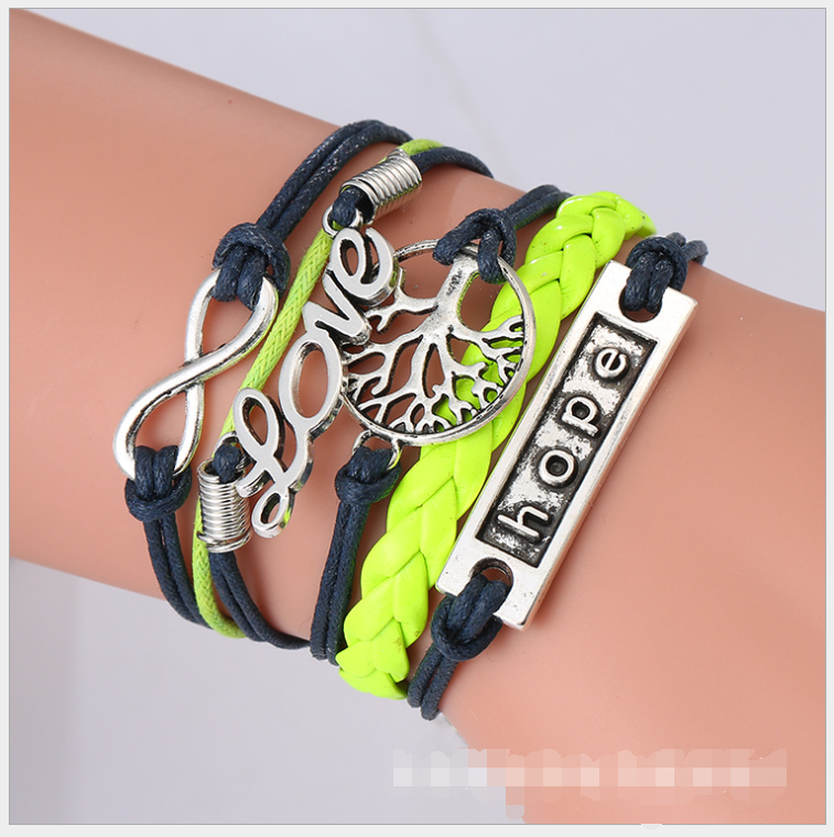European and American big-name multi-layer woven bracelet bracelet rope