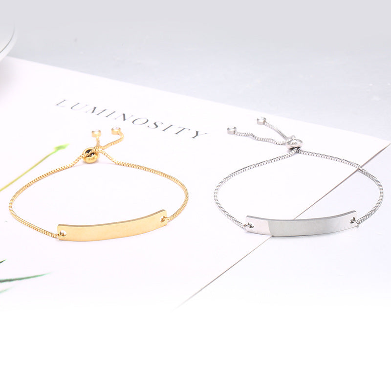 Rectangular accessories retractable adjustable bracelet