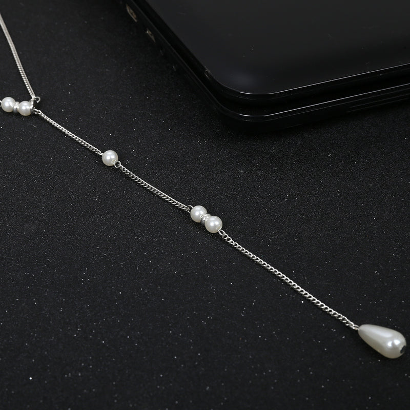 Waterdrop Pearl Tassel Pendant Back Chain