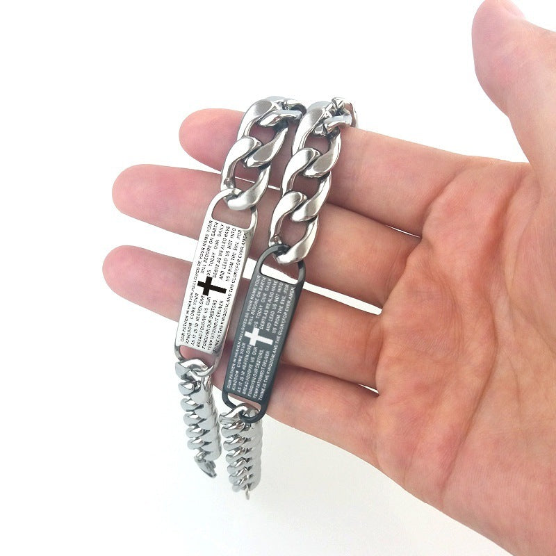 Simple titanium steel bracelet