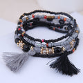 Bohemian Clan Style Mix And Match Rice Beads Accessories Tassel Temperament Multi-layer Bracelet