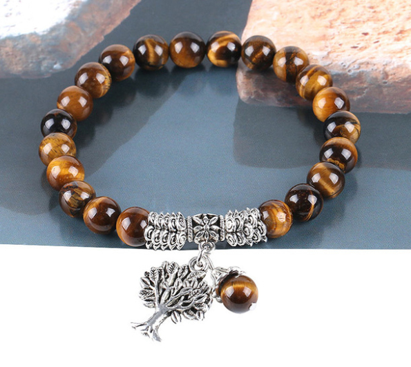 Tree of life natural stone bracelet