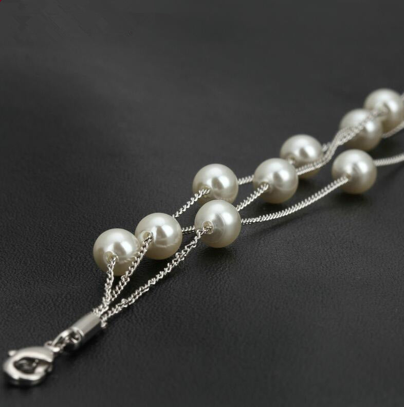 The  Pearl Bracelet Necklace  Gold Jewelry For Women Gift Party Wholesale