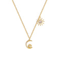 Moon star necklace pendant