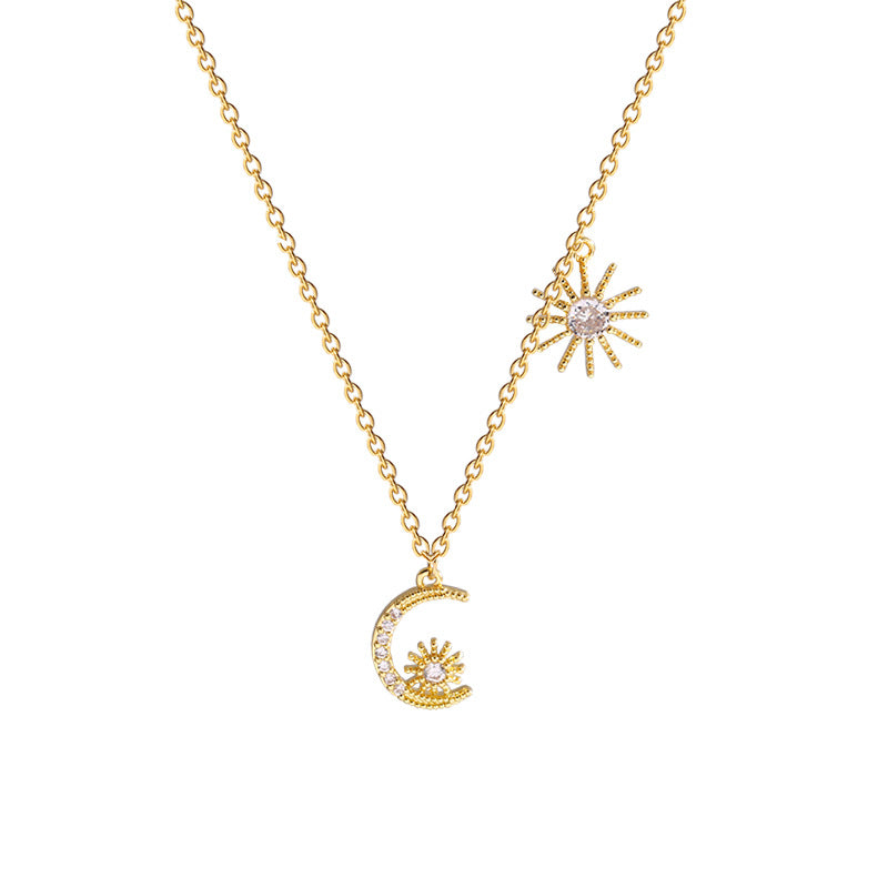 Moon star necklace pendant