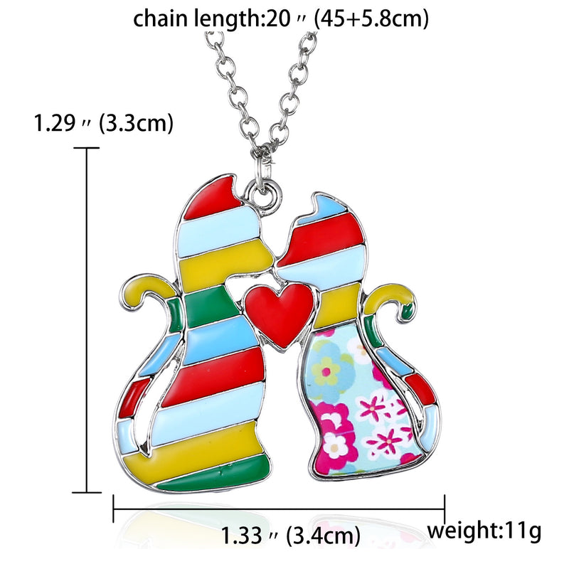 Cross-border European and American painting oil sticker pendant necklace/animal sticker printing series necklace spot direct sales