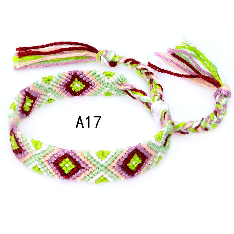 Colorful cotton hand-woven bracelet