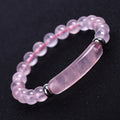 natural pink crystal Bridge bracelet Tiger Eye Stone bracelet