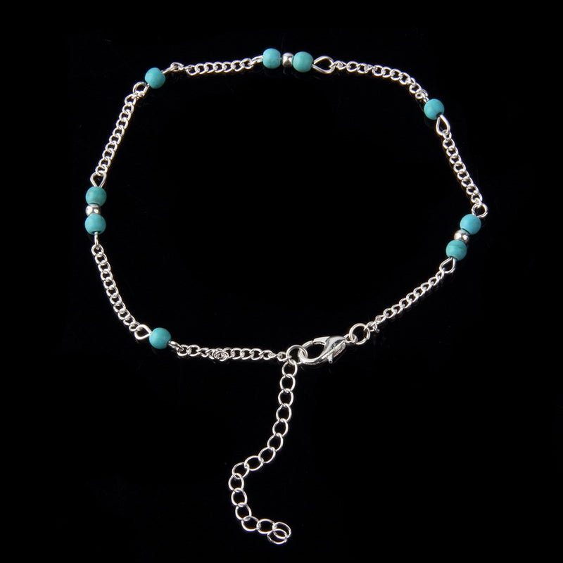 Street beat turquoise beads anklet