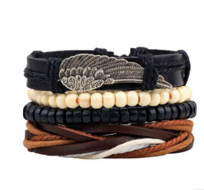 Fashion Beaded Leather Bracelets And Bracelets