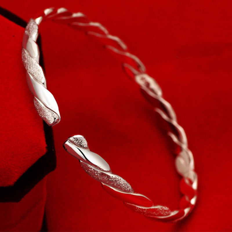 Silver Plated Interlaced Bracelet