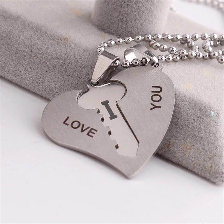 Couple necklace female student simple pendant