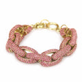 Colorful Link Chain Diamond Bracelet for Women Charms Gifts for Mom