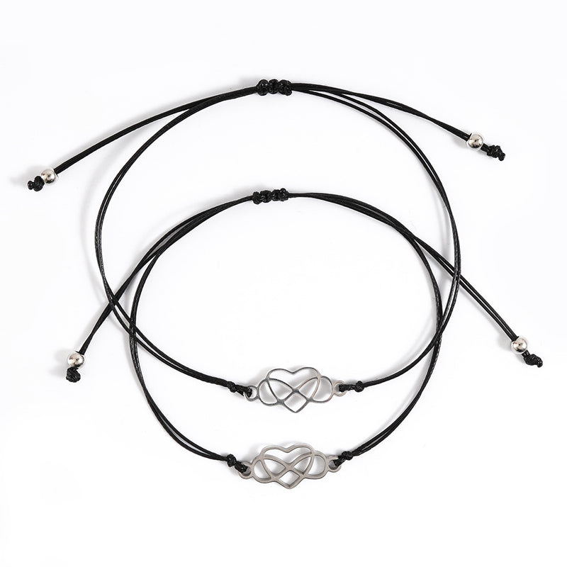 Boho Heart Infinity Charm Friendship Bracelets