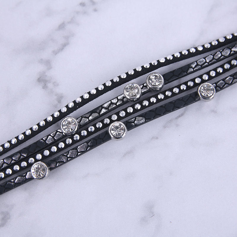 Multiple Layers Crystal Charm Bracelet For Women
