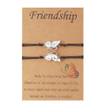 Women's Fashion Rainbow Drip Butterfly Shaped Hand Braided Bracelet