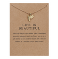 New hot star paper card necklace series Multi-set diamond pendant clavicle chain Women's personalized jewelry wholesale