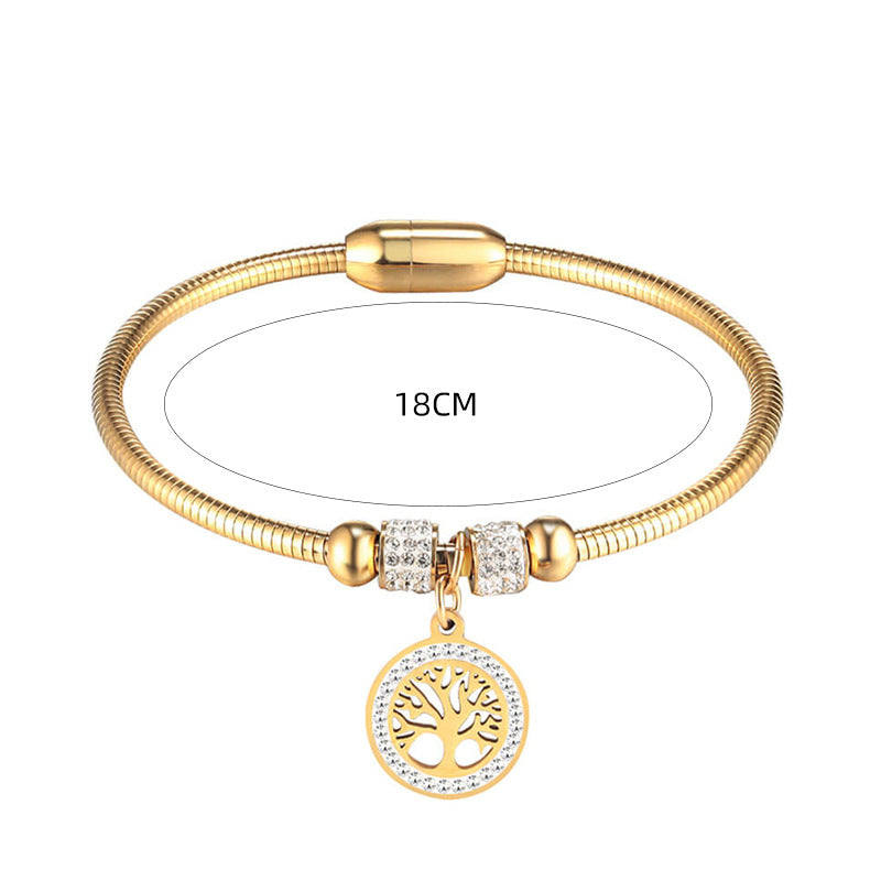 Titanium steel magnet clasp bracelet