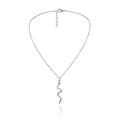 Individual serpentine curved line geometric necklace