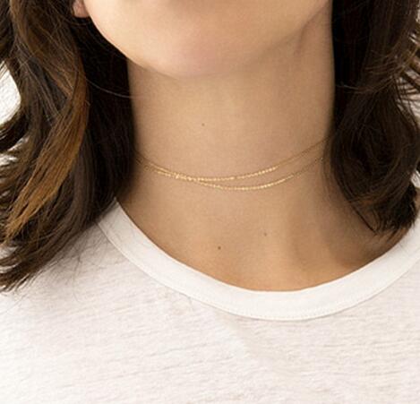 Simple Temperament lady Metal Clavicle Chain