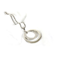 Alloy double loop sweater chain necklace