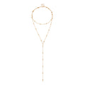 Fashion Exaggerated Geometric Tassel Round Bead Temperament Multi-layer Necklace