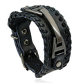 Leather wide bracelet punk alloy accessories men's leather bracelet