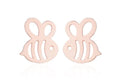 Bee earrings alloy plating plane hollow bee shape earrings