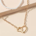 Alloy Multilayer Love Choker Clavicle Chain