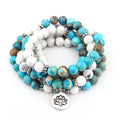 108 Natural White Turquoise Bracelets
