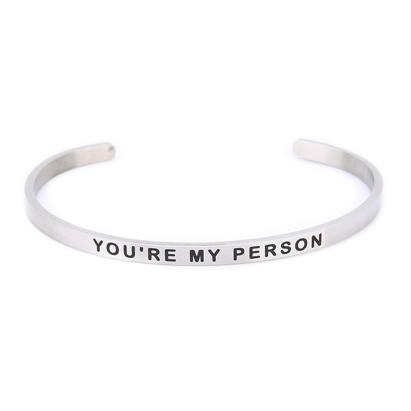 YOU'RE MY PERSON Lettering Bracelet